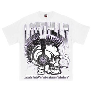Lost Hills Tshirt - Purple Rocker Skull